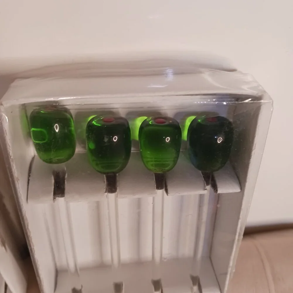 2 Sets of 4 Crate and Barrel Glass Stir Sticks